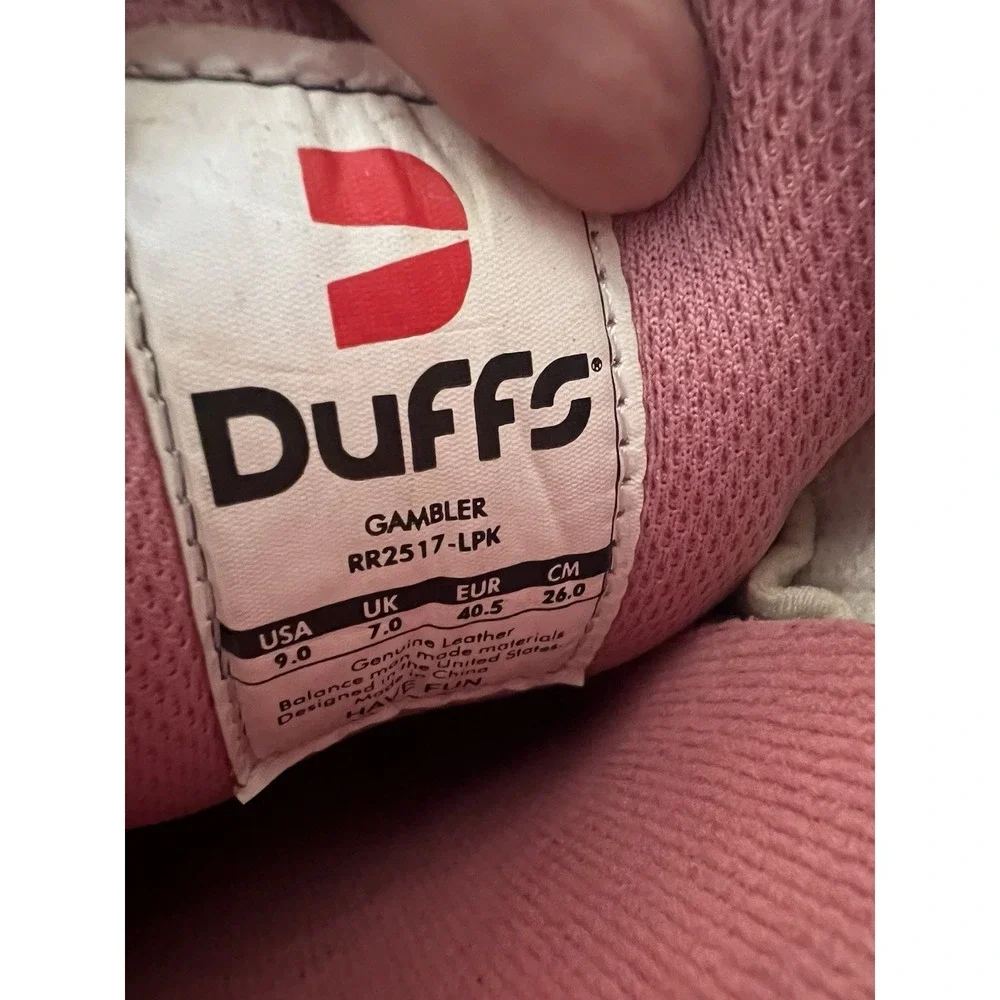 Vintage Duff's Matt Hensley The Gambler Light Pink Blue Y2K Skate Shoes Size 9 - Picture 7 of 10